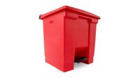 fg614300red Rubbermaid Commercial Products Legacy Step-On 30L Red Pedal Plastic Waste Bin