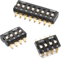 418121270804 Wurth Elektronik 4 Way Surface Mount DIP Switch SPST, Raised Actuator