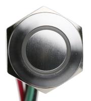 175-8530 RS PRO Illuminated Push Button Switch, Momentary, Panel Mount, 16mm Cutout, SPST, Red LED, 36V dc, IP67