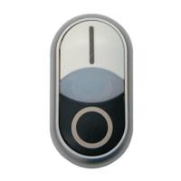 78635826-m22-ddl-ws-x1x0m22-a Eaton RMQ Titan M22 Series Black/White Illuminated Momentary Push Button Head, 22mm Cutout, IP66