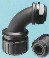 al13m16c90 Adaptaflex 90° Elbow, Conduit Fitting, 13mm Nominal Size, M16, Nylon 66, Black IP66 rating