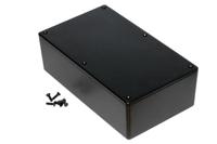 1591xxebk Hammond 1591 Series Black Flame Retardant ABS Enclosure, IP54, Black Lid, 193 x 112 x 56mm