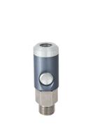 325-455 RS PRO Aluminium, Brass, Steel Female Pneumatic Quick Connect Coupling, 1/2 BSP Male Threaded