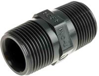 729911907 Georg Fischer Plastic Pipe Fitting, Straight Threaded, R 3/4in