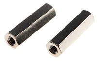 301425040050 Essentra Standoff, M4 x M4 Thread, 25mm Body, Brass, Female/Female