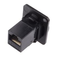916-0255 RS PRO 2-Port RJ45 Feedthrough Connector, Cat6, UTP