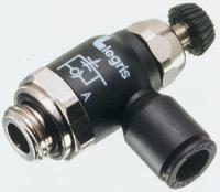 7060-10-17 Legris 7060 Series Threaded Exhaust Regulator, G 3/8 Male Inlet Port x 10mm Tube Outlet Port