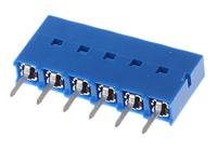 76341-306lf Amphenol Communications Solutions Dubox Series Straight Through Hole Mount PCB Socket, 6-Contact, 1-Row, 2.54mm Pitch,