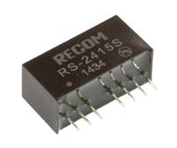 rs-2415s Recom RS DC-DC Converter, 15V dc/ 134mA Output, 18 → 36 V dc Input, 2W, Through Hole, +85°C Max Temp -40°C Min