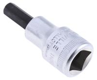 03050008 STAHLWILLE 1/2 in Drive Bit Socket, Hex Bit, 8mm, 60 mm Overall Length
