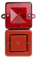 sonfl1xac115rr e2s SONFL1X Series Red Sounder Beacon, 115 V ac, IP66, Wall Mount, 100dB at 1 Metre