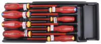 modat1ve Facom Phillips; Pozidriv; Slotted Insulated Screwdriver Set, 8-Piece