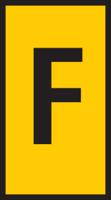 561-01064-wic1-f-pa66-ye HellermannTyton WIC Snap On Cable Markers, Yellow, Pre-printed "F", 2 → 2.8mm Cable, for Cables and Wires,