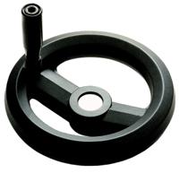 161-1994 RS PRO Black Glass-Fibre Reinforced Technopolymer Hand Wheel, 160mm diameter