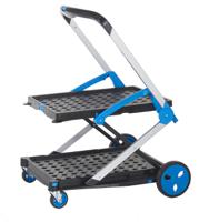 259-5115 RS PRO Foldable Folding Trolley Plastic Platform Trolley, 1000 x 600 x 1070mm, 70kg Load
