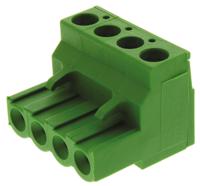 796634-4 TE Connectivity, 5.08mm Pitch, 4 Way, Pluggable Terminal Block, Plug, Cable Mount, Screw Down Termination,