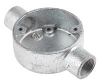 228-895 RS PRO Through Box, Conduit Fitting, 20mm Nominal Size, Steel