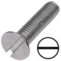 908-7441 RS PRO Slot M6 Countersunk Steel Machine Screws DIN 963 x 60.0mm