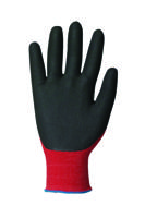 tg1240-08 Traffi Red Elastane, Nylon Nitrile, Nylon Cut Resistant Gloves, Size 8