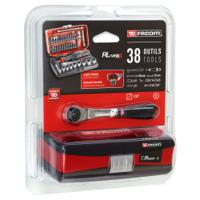 rlnano1pb Facom 38-Piece Metric 1/4 in Standard Socket/Bit Set with Ratchet, 6 point