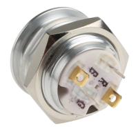 175-8470 RS PRO Illuminated Push Button Switch, Momentary, Panel Mount, 16mm Cutout, SPST, RGB LED, 36V dc, IP67