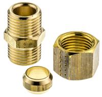 0106-10-00 Legris Brass Pipe Fitting, Straight Compression Union, Female to Female 10mm