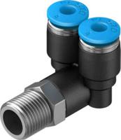 qsyl-18-4 Festo Y Threaded Adaptor, Push In 4 mm to Push In 4 mm, Threaded-to-Tube Connection Style, 153172