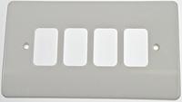 k3634-whi MK Electric White 4 Gang Light Switch Cover