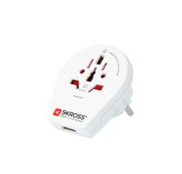 150026 SKROSS Australia, Brasil, China, Europe, Italy, Japan, Switzerland, UK, USA to Europe Travel Adapter