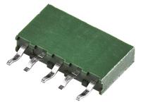 215297-5 TE Connectivity AMPMODU HV100 Series Straight Through Hole Mount PCB Socket, 5-Contact, 1-Row, 2.54mm Pitch, Solder