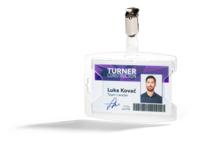 896119 Durable Transparent Polyethylene Name Badge
