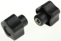 702-7651 RS PRO Black Multiple Lobes Clamping Knob, M6, Threaded Hole