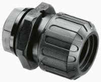 asf21pg16a-awb21 Adaptaflex Straight, Conduit Fitting, 21mm Nominal Size, PG16, Nylon 66, Black IP66, IP67, IP68, IP69K rating
