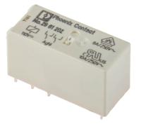 2961202 Phoenix Contact PCB Mount Power Relay, 110V dc Coil, 10mA Switching Current, DPDT