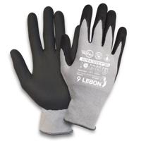 ultratouchsd-9 Lebon Protection ULTRATOUCH Grey Elastane, Polyamide Work Gloves, Size 9, Aqua Polymer Coating