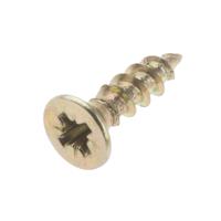 263-1808 RS PRO Pozidriv Countersunk Steel Wood Screw, Yellow Passivated, Zinc Plated, 3mm Thread, 12mm Length