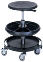 88601002 Bott PUR Mobile Stool 0.51 → 0.77m Platform Height, Black