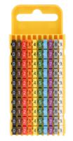 561-03100-wic3-0-9-pa66-special HellermannTyton WIC3 Snap On Cable Markers, assorted colours, Pre-printed "0 → 9", 4.3 → 5.3 Cable,