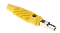 930726103 Hirschmann Test & Measurement Yellow Male Banana Plug, 4 mm Connector, Screw Termination, 16A, 60V dc, Nickel Plating