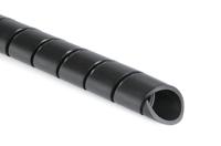 161-41301-sbpe16-pe-bk HellermannTyton Spiral Wrap, I.D 16mm, 150mm Polyethylene SBPE Series