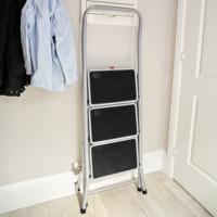 217-802 RS PRO 2 Tread Aluminium Steps 0.47m Platform Height, Aluminium