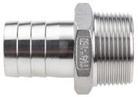 499-3782 RS PRO Stainless Steel Pipe Fitting, Straight Hexagon Hose Nipple, Male R 1-1/4in x Male