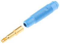 931804702 Hirschmann Test & Measurement Blue Female Banana Socket, 4 mm Connector, Solder Termination, 16A, 30 V ac, 60V dc, Gold