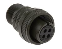 ms3106a-14s-2s Amphenol Industrial, MS3106A, Copper Alloy 4 Way Cable Mount MIL Spec Circular Connector, Socket Contacts,Shell Size