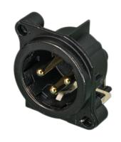 rsnc3mbh-b Neutrik PCB Mount XLR Connectors, Male, <50 V ac, 3 Way, Gold Plating