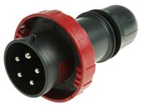 218ex3237 Scame IP66 Red Cable Mount 3P + N + E Industrial Power Plug, Rated At 32A, 415 V