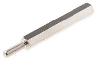 htsb-m3-35-5-2 Essentra Standoff, M3 Thread, 35mm Body, Brass, Male/Female
