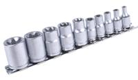 m3814 Teng Tools 10-Piece 1/4 in Standard Socket Set , e-Torx