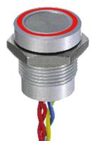 pbar9afb000a3a APEM Illuminated Piezo Switch, Momentary, SPST, IP68, IP69K, Flying Lead, 200 mA@ 24 V dc, -40 → +75°C