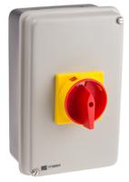 773-8002 RS PRO 3P Pole Panel Mount Isolator Switch - 25A Maximum Current, 11kW Power Rating, IP54